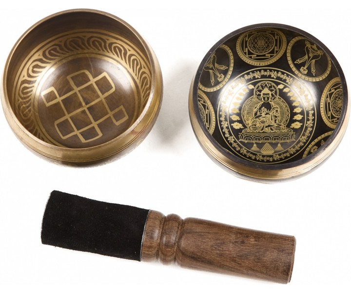 Súprava zdobených himalájskych mís HM 4/2 "Lúče"