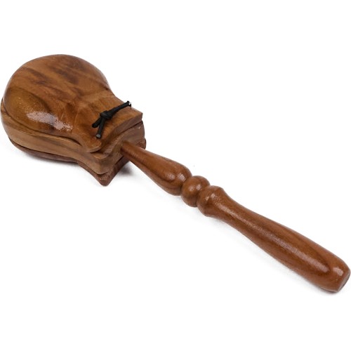 Drevené kastanety s rukoväťou