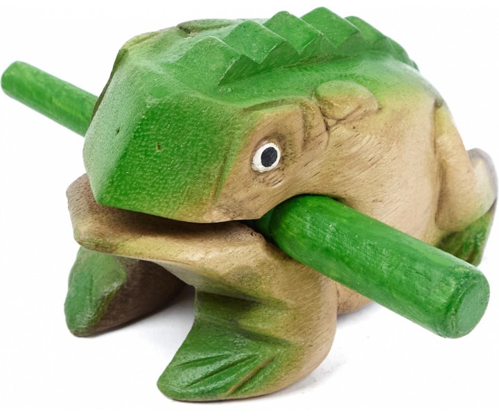 Hudobná žabka — hnedozelená — stredná